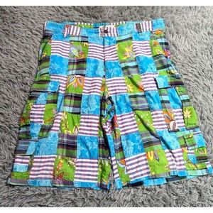 Phat‎ Farm Classic Original Mens Cargo Shorts Size 38 Colorful Multicolor Cotton